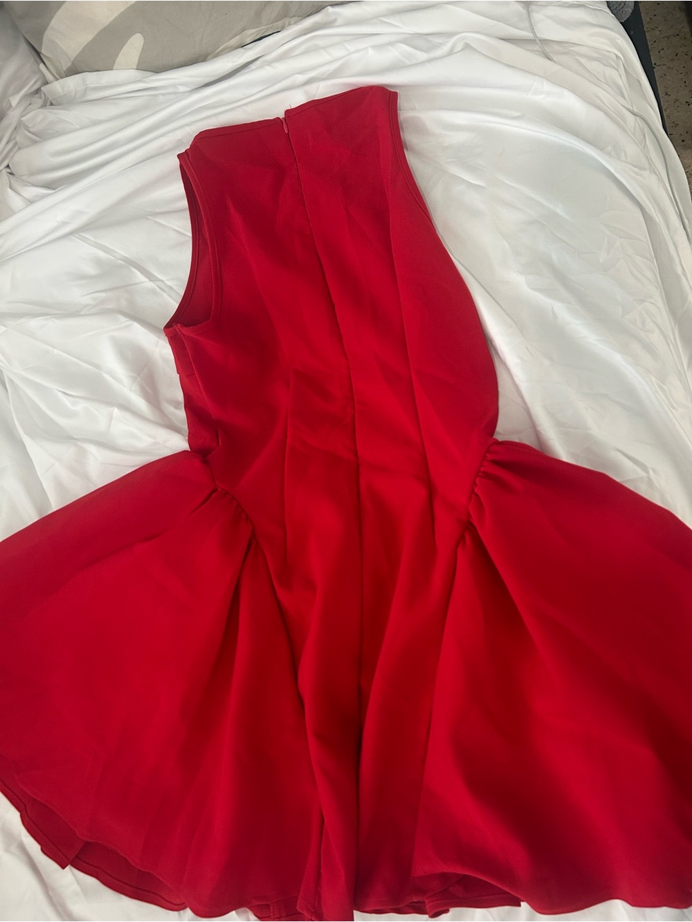 SHEIN Red Sleeveless Mini Fit-and-Flare Dress